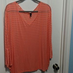 Coral over shirt